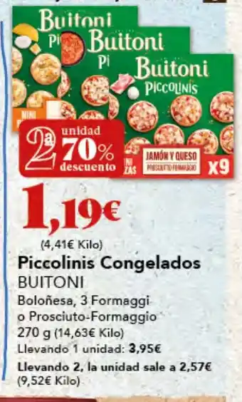 Gadis BUITONI Piccolinis Congelados oferta