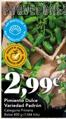 Gadis Pimiento Dulce Variedad Padrón oferta