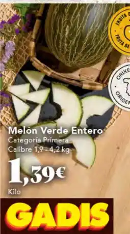 Gadis Melón Verde Entero oferta