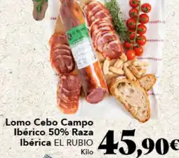 Gadis EL RUBIO Lomo Cebo Campo Ibérico 50% Raza Ibérica oferta
