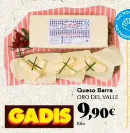 Gadis ORO DEL VALLE Queso Barra oferta