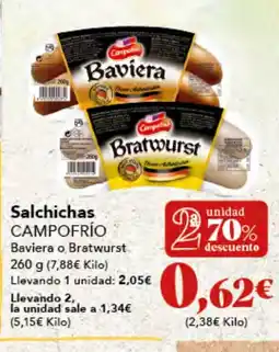 Gadis CAMPOFRIO Salchichas oferta