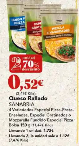 Gadis SANABRIA Queso Rallado oferta