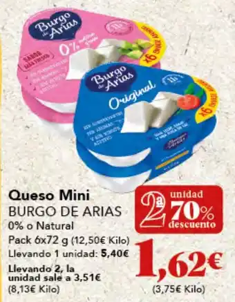 Gadis BURGO DE ARIAS Queso Mini oferta