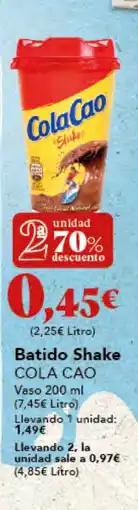 Gadis COLA CAO Batido Shake oferta