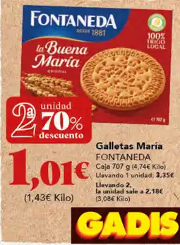 Gadis FONTANEDA Galletas Maria oferta