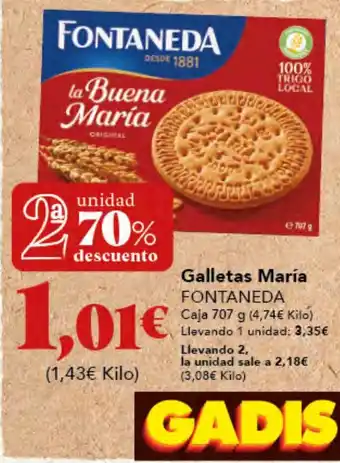 Gadis FONTANEDA Galletas Maria oferta