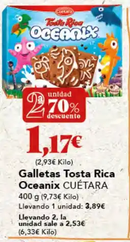 Gadis CUÉTARA Galletas Tosta Rica Oceanix oferta