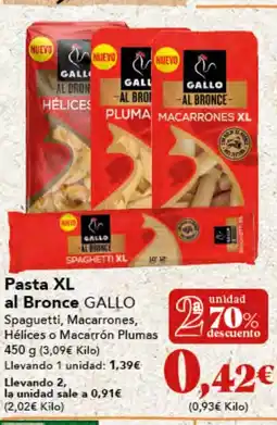 Gadis GALLO Pasta XL al Bronce oferta