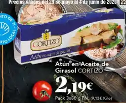 Gadis CORTIZO Atún en aceite de girasol oferta