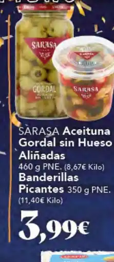 Gadis SARASA Aceituna Gordal sin Hueso Aliñadas oferta
