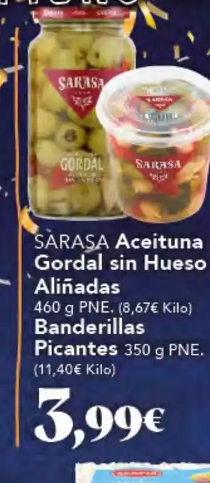 Gadis SARASA Aceituna Gordal sin Hueso Aliñadas oferta