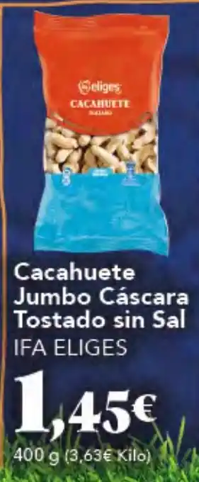 Gadis IFA ELIGES Cacahuete Jumbo Cáscara Tostado sin Sal oferta