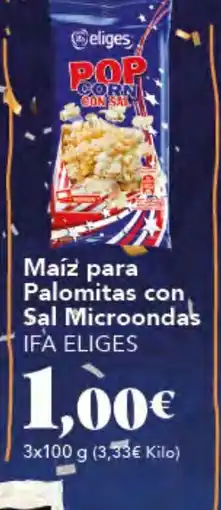 Gadis IFA ELIGES Maíz para Palomitas con Sal Microondas oferta