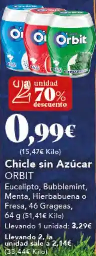 Gadis ORBIT Chicle sin Azúcar oferta