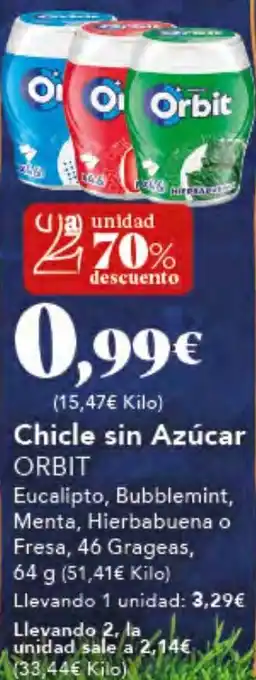 Gadis ORBIT Chicle sin Azúcar oferta