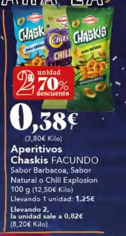 Gadis FACUNDO Aperitivos Chaskis oferta
