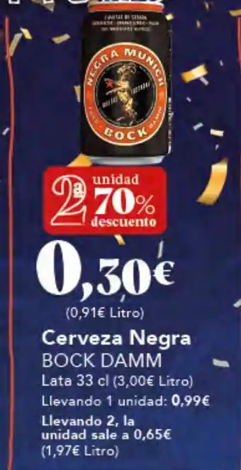 Gadis BOCK DAMM Cerveza Negra oferta