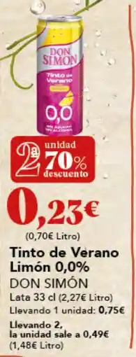 Gadis DON SIMÓN Tinto de Verano Limón 0,0% oferta
