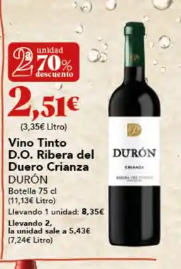 Gadis DURÓN Vino Tinto D.O. Ribera del Duero Crianza oferta