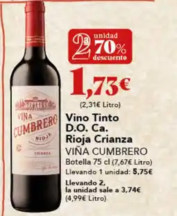 Gadis VIÑA CUMBRERO Rioja Crianza oferta