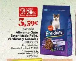 Gadis BREKKIES Alimento Gato Esterilizado Pollo Verduras y Cereales oferta