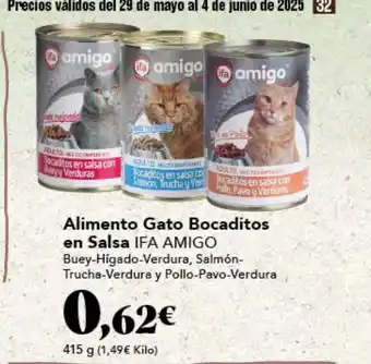 Gadis IFA AMIGO Alimento Gato Bocaditos en Salsa oferta