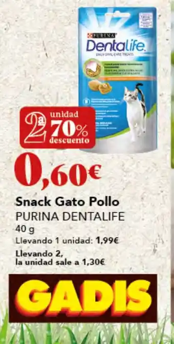 Gadis PURINA DENTALIFE Snack Gato Pollo oferta