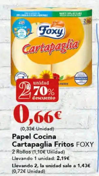 Gadis FOXY Papel Cocina Cartapaglia Fritos oferta