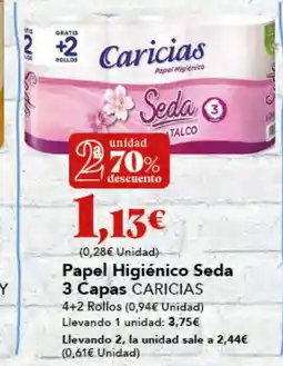 Gadis CARICIAS Papel Higienico Seda 3 Capas oferta