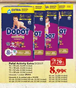 Gadis DODOT Pañal Activity Extra oferta