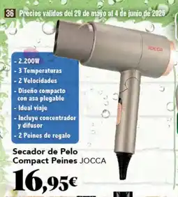 Gadis JOCCA Secador de Pelo Compact Peines oferta