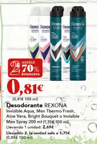 Gadis REXONA Desodorante oferta