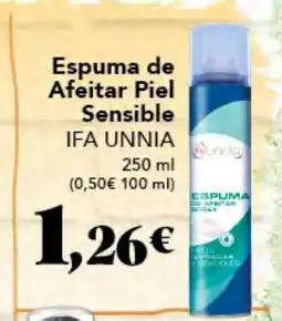 Gadis IFFA UNNIA Espuma de Afeitar Piel Sensible oferta