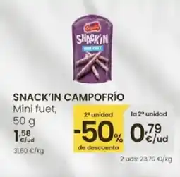 Aliprox SNACK'IN CAMPOFRÍO Mini fuet oferta