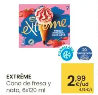 Aliprox EXTRÊME Cono de fresa y nata oferta