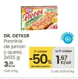 Aliprox DR. OETKER Panninis de jamón y queso oferta