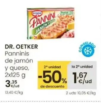 Aliprox DR. OETKER Panninis de jamón y queso oferta
