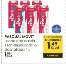Aliprox PASCUAL MOVIT Leche con calcio semidesnatada o desnatada oferta