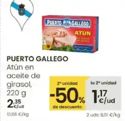 Aliprox PUERTO GALLEGO Atún en aceite de girasol oferta