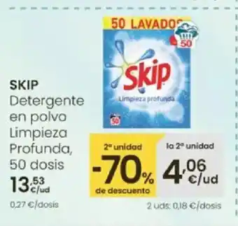 Aliprox SKIP Detergente en polvo Limpieza Profunda, 50 dosis oferta