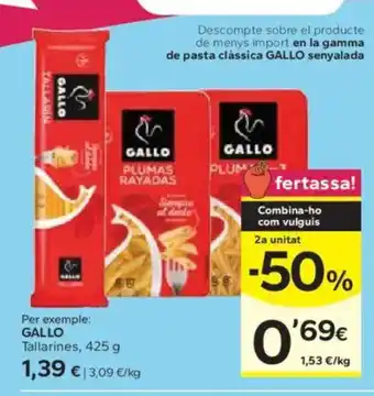 Caprabo GALLO Tallarines oferta
