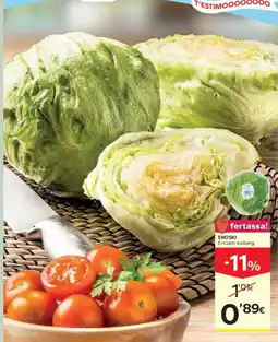 Caprabo EROSKI Enciam iceberg oferta