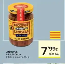 Caprabo ANXOVES DE L'ESCALA Filets d'anxova oferta