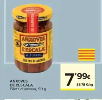 Caprabo ANXOVES DE L'ESCALA Filets d'anxova oferta