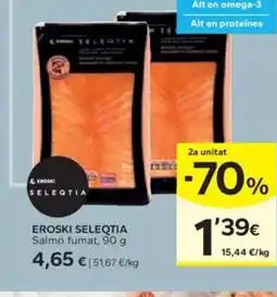Caprabo EROSKI SELEQTIA Salmó fumat oferta
