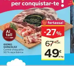 Caprabo ISIDRO GONZÁLEZ Centre d'espatlla 50% raça ibèrica oferta