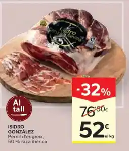 Caprabo ISIDRO GONZÁLEZ Pernil d'engreix, 50% raça ibèrica oferta