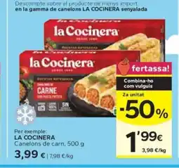 Caprabo LA COCINERA Canelons de carn oferta