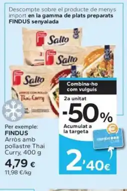 Caprabo FINDUS Arròs amb pollastre Thai Curry oferta